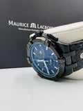 Maurice Lacroix Aikon Chronograph Limited Edition Black Dial Black Leather Strap Watch for Men - AI1018-PVB01-337-1 Authentic Buy Shop Now