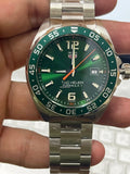 Tag Heuer Formula 1 Quartz Green Dial Silver Steel Strap Watch for Men - WAZ1017.BA0842 Authentic Buy Shop Now
