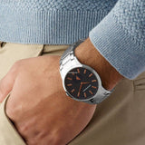 Emporio Armani Renato Blue Dial Silver Steel Strap Watch For Men - AR11137 Authentic Buy Shop Now