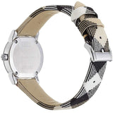 Burberry The City Nova White Dial Checked Brown Leather Strap Watch for Men - BU9357 Authentic Buy Shop Now