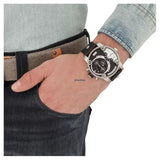 Diesel Little Daddy Black Dial Black Leather Strap Watch For Men - DZ7256 Authentic Buy Shop Now