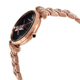 Emporio Armani Gianni T Bar Black Dial Rose Gold Steel Strap Watch For Women - AR11206 Authentic Buy Shop Now