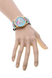 Gucci G Timeless Floral Turquoise Dial Turquoise Leather Strap Watch For Women - YA1264085 Authentic Buy Shop Now