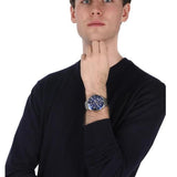 Fossil FB-03 Chronograph Blue Dial Silver Steel Strap Watch for Men - FS5724 Authentic Buy Shop Now