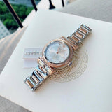 Versace V-Motif Silver Dial Two Tone Steel Strap Watch for Women - VERE00718 Authentic Buy Shop Now