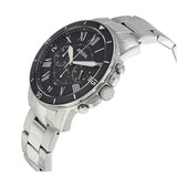 Fossil Grant Sport Chronograph Black Dial Silver Steel Strap Watch for Men - FS5236 Authentic Buy Shop Now
