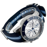 Breitling Superocean Heritage Chronograph 44 Ocean Conservancy Silver Dial Two Tone NATO Strap Watch for Men - A133131A1G1W1 Authentic Buy Shop Now