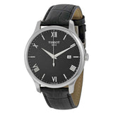 Tissot T Classic Tradition Quartz Black Dial Black Leather Strap Watch For Men - T063.610.16.058.00 Authentic Buy Shop Now