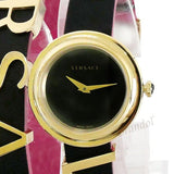 Versace V-Flare Quartz Black Dial Black Leather Strap Watch for Women - VEBN00218 Authentic Buy Shop Now