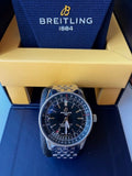 Breitling Navitimer Automatic 41mm Black Dial Silver Steel Strap Watch for Men - A17326241B1A1 Authentic Buy Shop Now
