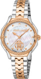Just Cavalli Classic Mother of Pearl Dial Two Tone Steel Strap Watch for Women - RV1L225M0081 Authentic Buy Shop Now