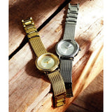 Guess Willow Two Tine Dial Gold Mesh Bracelet Watch For Women - W0836L3 Authentic Buy Shop Now