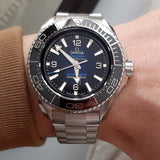 Omega Seamaster Planet Ocean 6000M Co Axial Master Chronometer Blue Dial Silver Steel Strap Watch for Men - 21530462103001 Authentic Buy Shop Now