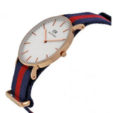 Daniel Wellington Classic Oxford White Dial Two Tone NATO Strap Watch For Women - DW00100029 Authentic Buy Shop Now
