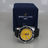 Breitling Superocean Automatic 44mm Yellow Dial Black Rubber Strap Watch for Men - A17367021I1S1 Authentic Buy Shop Now