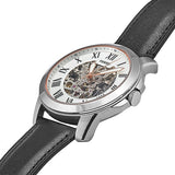 Fossil Grant Automatic Skeleton White Dial Black Leather Strap Watch for Men - ME3101 Authentic Buy Shop Now