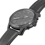 Fossil Grant Chronograph Black Dial Black Leather Strap Watch for Men - FS5132 Authentic Buy Shop Now