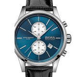 Hugo Boss Jet Blue Dial Black Leather Strap Watch for Men - 1513283 Authentic Buy Shop Now