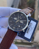 Tommy Hilfiger Evan Chronograph Blue Dial Brown Leather Strap Watch for Men - 1710393 Authentic Buy Shop Now