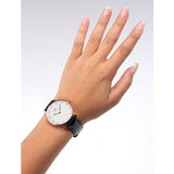 Daniel Wellington Classic Sheffield White Dial Black Leather Strap Watch For Women - DW00100076 Authentic Buy Shop Now