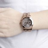 Marc Jacobs Blade Chronograph Brown Dial Rose Gold Steel Strap Watch for Women - MBM3308 Authentic Buy Shop Now