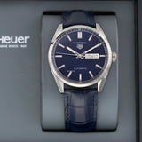 Tag Heuer Carrera Day Date Blue Dial Blue Leather Strap Watch for Men - WBN2012.FC6502 Authentic Buy Shop Now