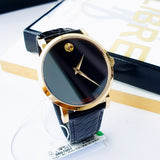 Movado Museum Classic Quartz Black Dial Black Leather Strap Watch for Men - 0607195 Authentic Buy Shop Now