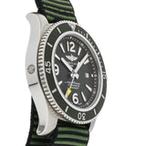 Breitling Superocean Automatic 44mm Outerknown Green Dial Green Nylon Strap Watch for Men - A17367A11L1W1 Authentic Buy Shop Now