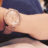 Michael Kors Uptown Glam Parker Chronograph Rose Gold Dial Steel Strap Watch for Women - MK5663 Authentic Buy Shop Now
