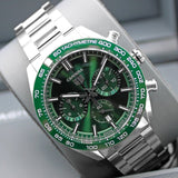 Tag Heuer Carrera Chronograph 44mm Green Dial Silver Steel Strap Watch for Men - CBN2A1N.BA0643 Authentic Buy Shop Now