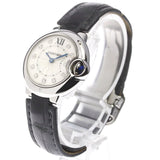 Cartier Ballon Bleu de Cartier Diamonds Silver Dial Black Leather Strap Watch for Women - W4BB0008 Authentic Buy Shop Now