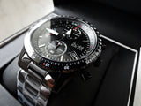 Hugo Boss Pilot Edition Chronograph Black Dial Black Steel Strap Watch for Men - 1513854 Authentic Buy Shop Now