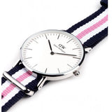 Daniel Wellington Classic Southampton White Dial Three Tone Nylon Strap Watch For Women - DW00100050 Authentic Buy Shop Now