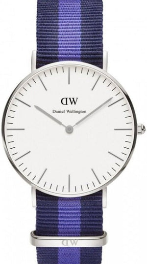 Daniel Wellington Classic Swansea White Dial Two Tone NATO Strap Watch For Women - DW00100048 Authentic Buy Shop Now