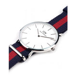 Daniel Wellington Classic Oxford White Dial Two Tone Nylon Strap Watch For Men - DW00100015 Authentic Buy Shop Now