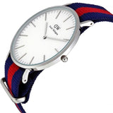 Daniel Wellington Classic Oxford White Dial Two Tone Nylon Strap Watch For Men - DW00100015 Authentic Buy Shop Now