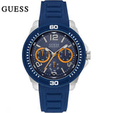 Guess Trade Blue Dial Blue Silicone Strap Watch for Men - W0967G2 Authentic Buy Shop Now