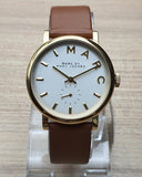 Marc Jacobs Baker White Dial Brown Leather Strap Watch for Womern - MBM1316 Authentic Buy Shop Now