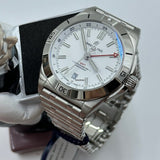 Breitling Chronomat GMT 40 White Dial Silver Steel Strap Watch for Men - A32398101A1A1 Authentic Buy Shop Now