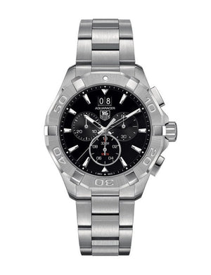 Tag Heuer Aquaracer Chronograph Black Dial Silver Steel Strap Watch for Men - CAY1110.BA0927 Authentic Buy Shop Now