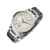 Emporio Armani Classic Quartz White Dial Silver Steel Strap Watch For Men - AR2430 Authentic Buy Shop Now