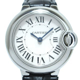 Cartier Ballon Bleu Silver Dial Black Leather Strap Watch for Women - W69018Z4 Authentic Buy Shop Now