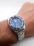 Breitling Superocean Automatic 42mm Blue Dial Silver Steel Strap Watch for Men - A17366D81C1A1 Authentic Buy Shop Now