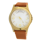 Marc Jacobs Baby Dave White Dial Brown Leather Strap Watch for Women - MBM1261 Authentic Buy Shop Now