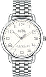Coach Delancey Classic White Dial Silver Steel Strap Watch for Women - 14502260 Authentic Buy Shop Now
