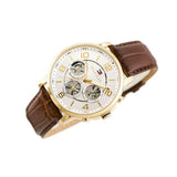 Tommy Hilfiger Keagan Quartz Silver Dial Brown Leather Strap Watch for Men - 1791291 Authentic Buy Shop Now
