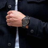 Armani Exchange Hampton Chronograph Black Dial Black Steel Strap Watch For Men - AX2192 Authentic Buy Shop Now