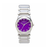 Marc Jacobs Amy Purple Dial Silver Steel Strap Watch for Women - MBM8560 Authentic Buy Shop Now