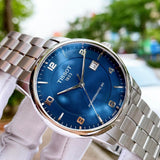 Tissot Luxury Powermatic 80 Blue Dial Silver Steel Strap Watch For Men - T086.407.11.047.00 Authentic Buy Shop Now