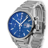 Tag Heuer Carrera Chronograph 41mm Blue Dial Silver Steel Strap Watch for Men - CBK2112.BA0715 Authentic Buy Shop Now